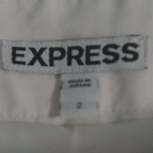 Express White High Waisted Shorts with Front Tie Belt Size 2 - Picture 3 of 5